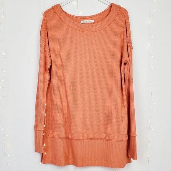 Free People North Shore Waffle Knit Thermal Top S - Picture 7 of 7